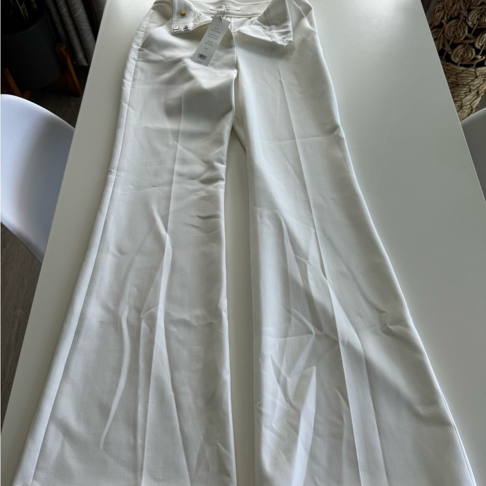Veronica Beard White Flared Pants